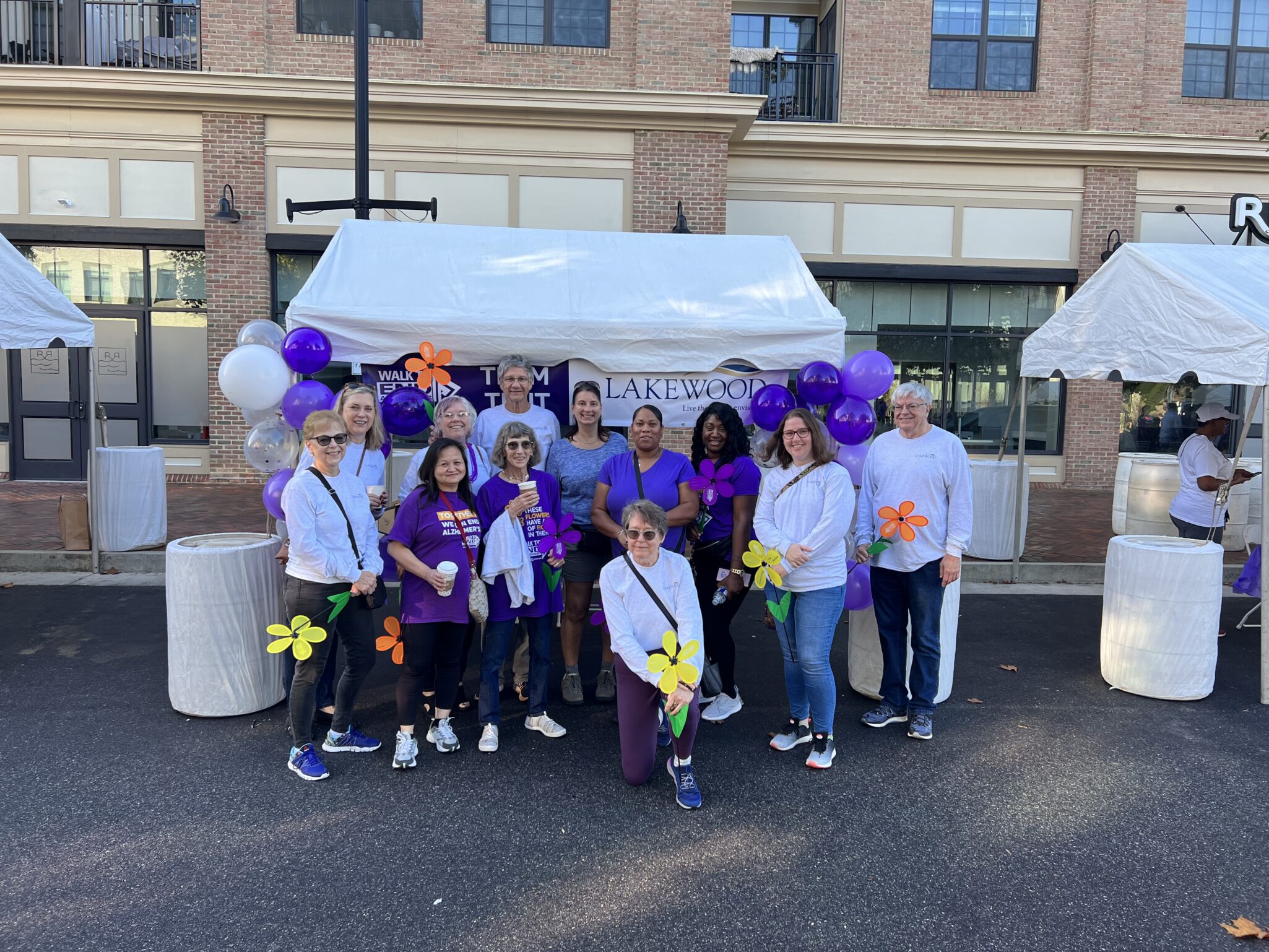 Alzheimer's fundraising rally participants