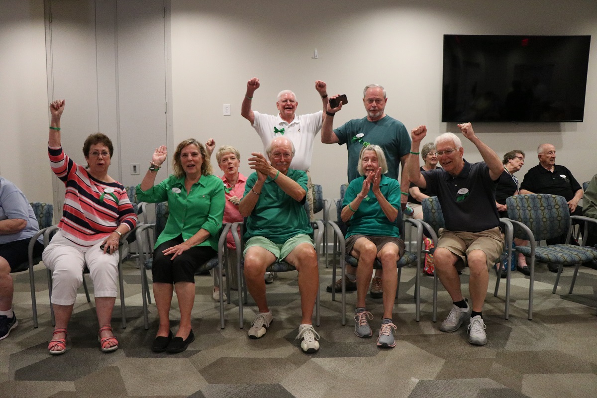 Senior team playing in the Summer Games Event