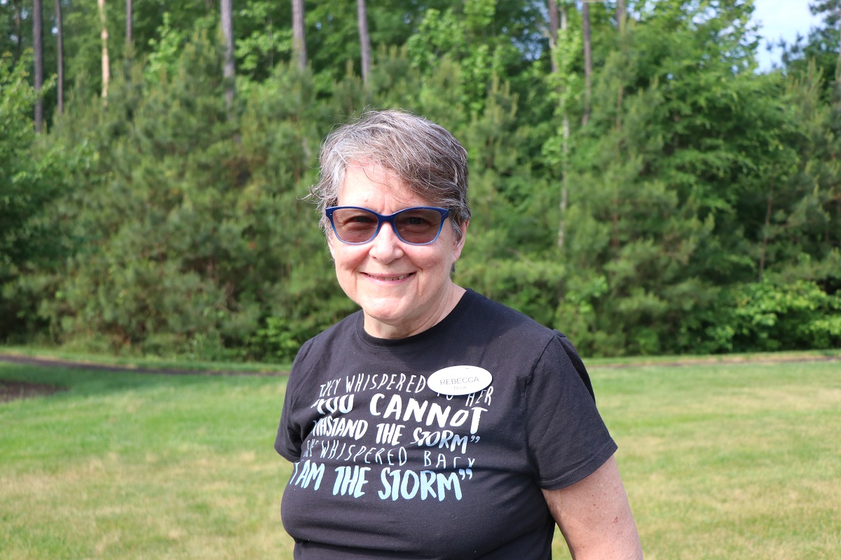 Rebecca Moak a Lakewood resident celebrating her birthday with a walk