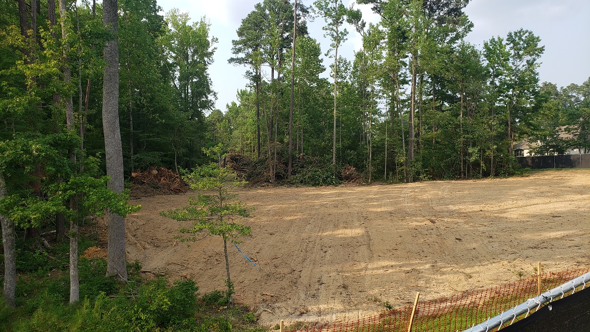 Woodside cottages construction site