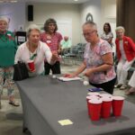Pingpong ball summer game event at Lakewood Retirement Community