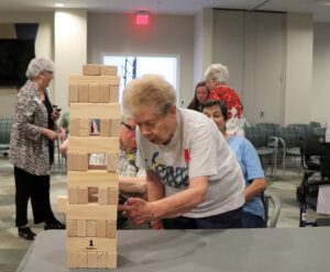 Jenga Summer Game Event at Lakewood Independent Living Community