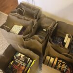 Donated books in paperbags