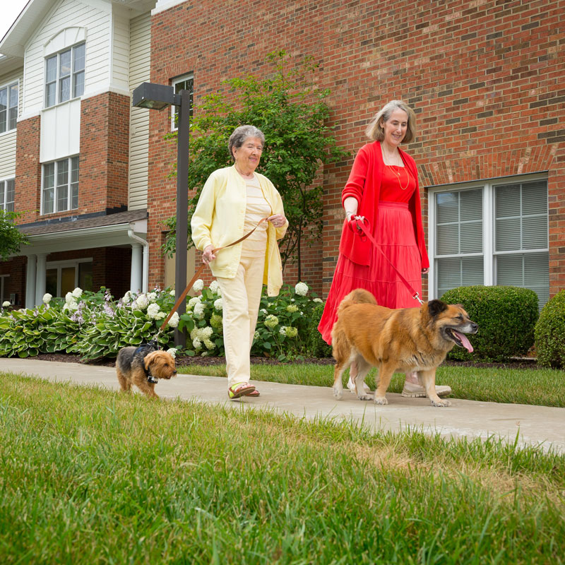 Senior women walking dogs Lakewood Richmond  VA 