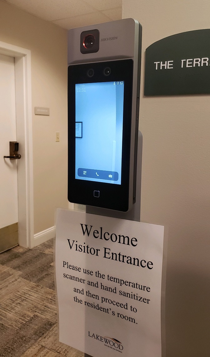 Visitor Entrance station at Lakewood Senior Living