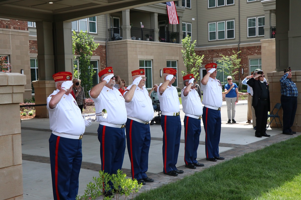 American Legion saluting during Memorial Day of Remembrance