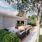 Outdoor area at the new woodside cottages