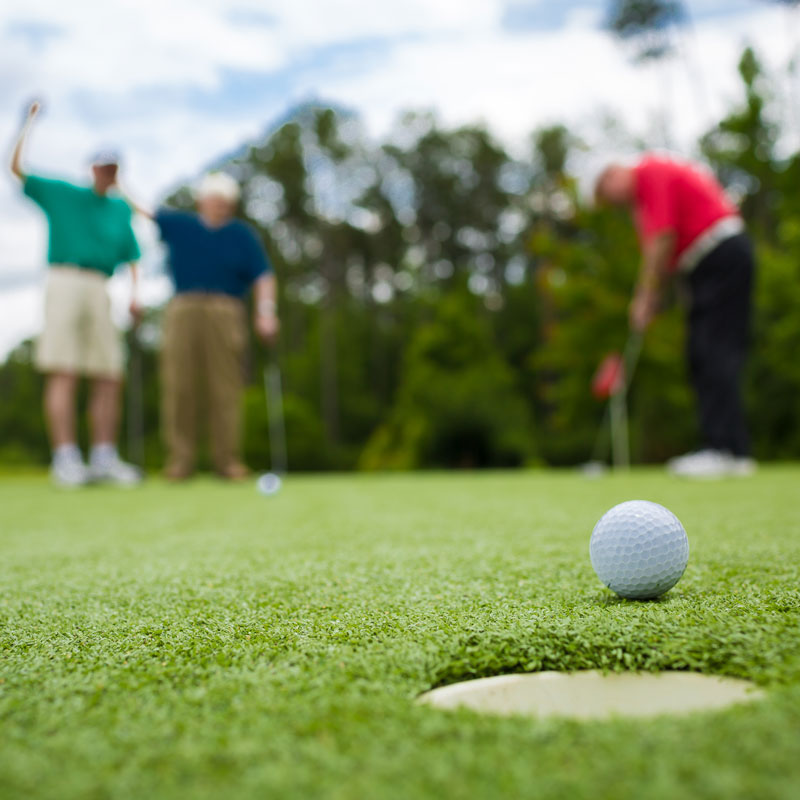 seniors playing golf at retirement community Richmond  VA 